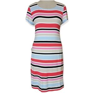 Cynthia Rowley shortsleeve striped scoop neck t-shirt dress, size Medium, EUC